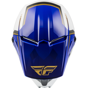 Fly Kinetic Vision Full Face BMX/MX/DH Helmet - DOT - sz Adult X-Large - White/Blue