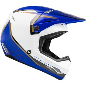 Fly Kinetic Vision Full Face BMX/MX/DH Helmet - DOT - sz Adult Large - White/Blue