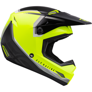 Fly Kinetic Vision Full Face BMX/MX/DH Helmet - DOT - sz Adult Medium - Hi-Vis/Black
