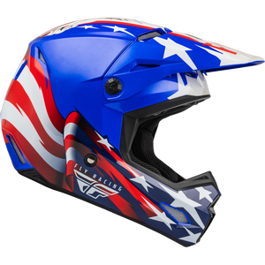 Fly Kinetic Patriot Full Face BMX/MX/DH Helmet - DOT - sz Adult X-Large - Red/White/Blue