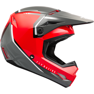 Fly Kinetic Vision Full Face BMX/MX/DH Helmet - DOT - sz Adult X-Large - Red/Gray