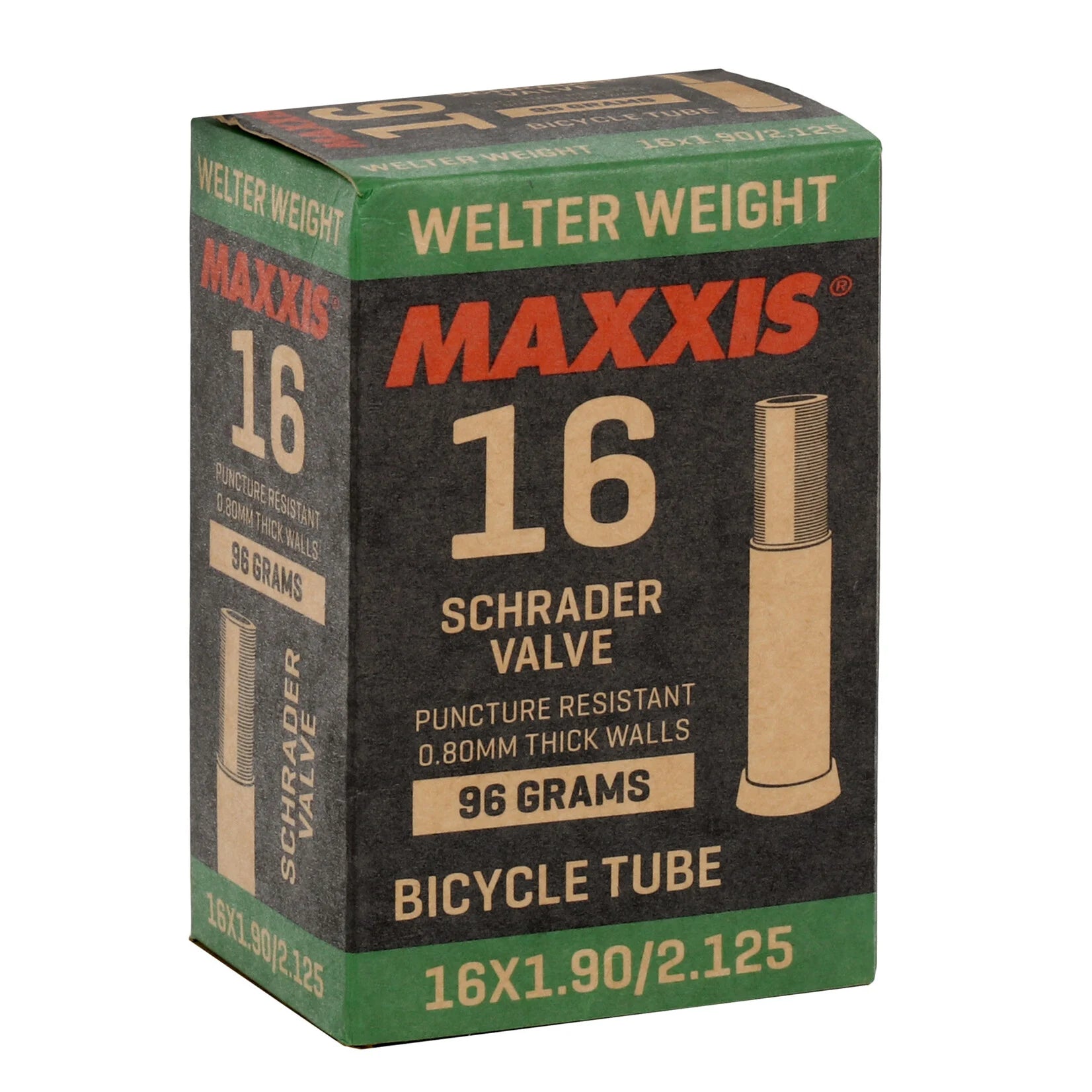 16x1.90-2.125 Maxxis Welter Weight Standard Schrader Valve Inner Tube