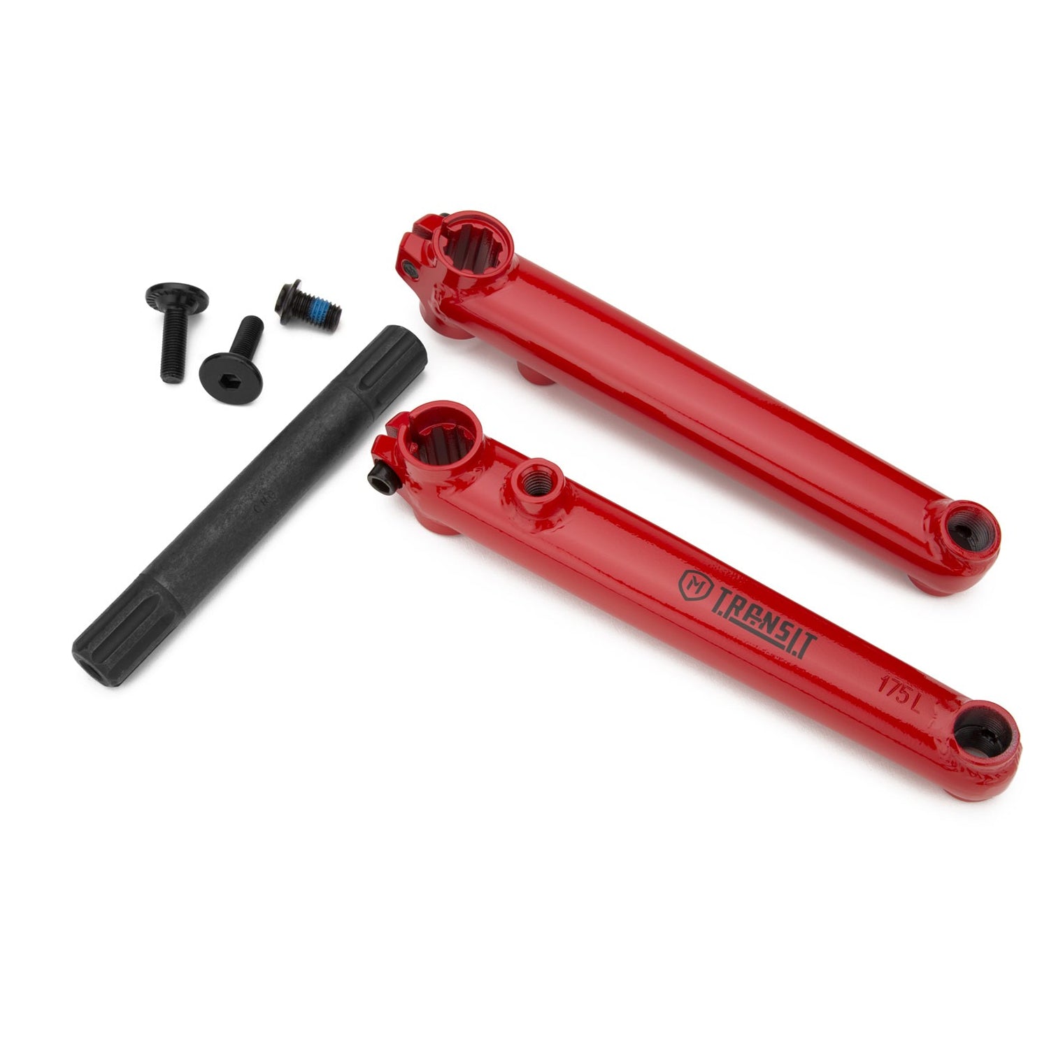 Mission Transit V2 3-Piece BMX crank - 170mm - Red