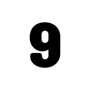 BMXGURU BMX Numberplate Number - 3" # - Black