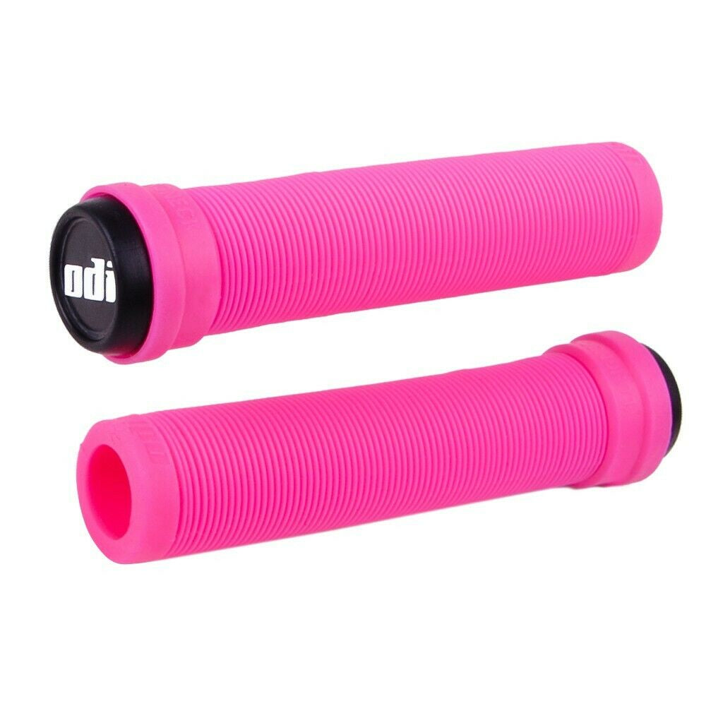 ODI Flangeless Longneck SS BMX Grips - Hot Pink - USA Made