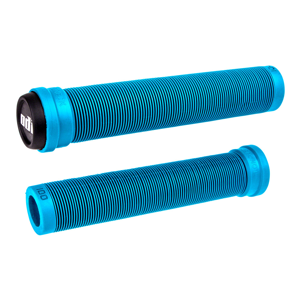 ODI Longneck SLX Flangeless BMX Grips - 160mm - Light Blue - USA Made