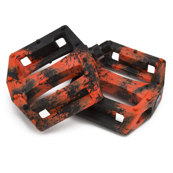 Mission BMX Impulse PC Platform Pedals 9 16 Black Orange BMXGuru C W Cycle