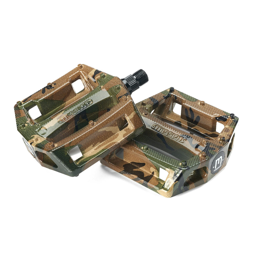 Mission BMX Impulse PC Platform Pedals - 9/16" - Camo