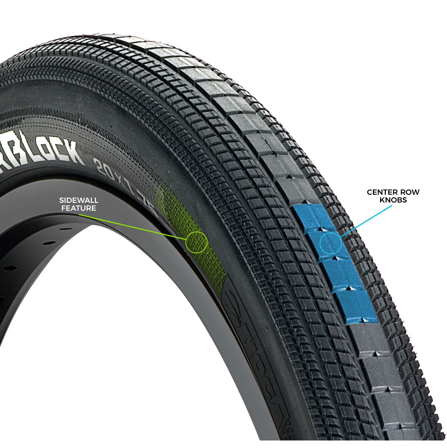 20x1-1/8 Tioga Power Block S-Spec Folding BMX tire - Black