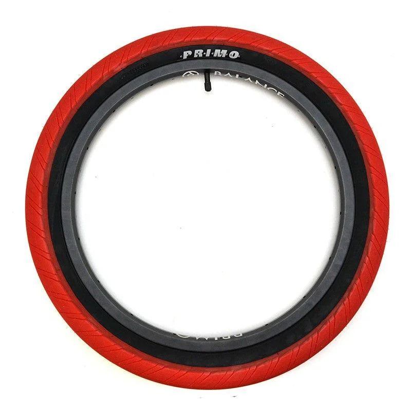 20x2.45 Primo Churchill BMX Tire - Red w/ Black Sidewall