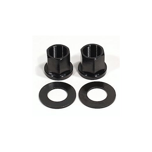 Profile Aluminum BMX Axle Nuts -  14mm x 1  - Set of 2 - Black