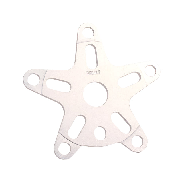 Profile Racing Retro Bolt-on BMX Aluminum Spider - 5-bolt / 110mm - Silver - USA Made