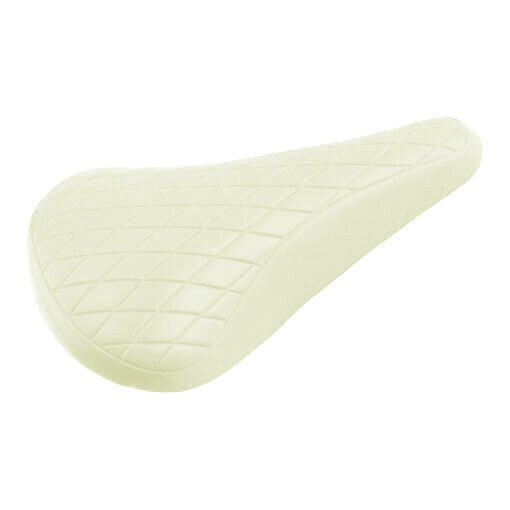 Quilted BMX / Road Retro Railed Seat - White