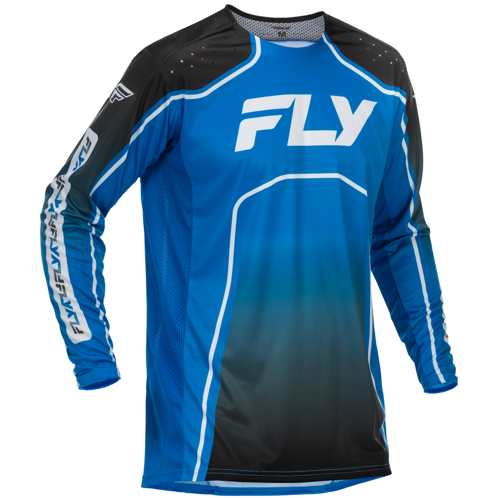 Fly Rayce BMX Jersey - Youth Medium (YM) - Blue/Black/White