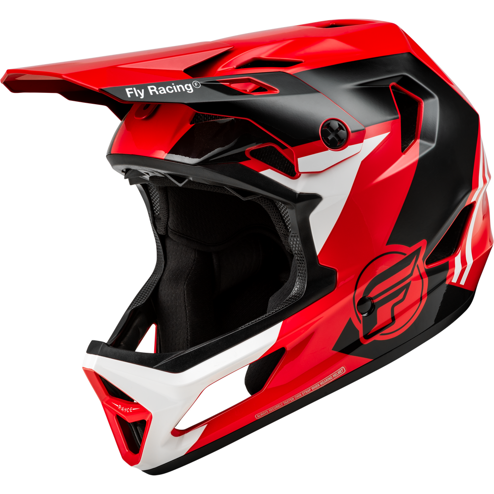 Fly Rayce Full Face BMX / DH Helmet - sz Adult XL - Red/Black/White