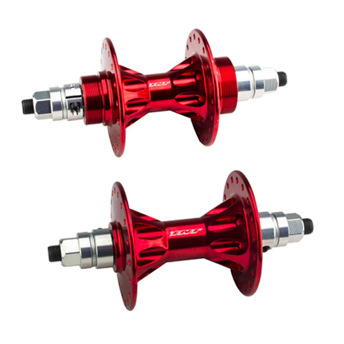 TNT Revolver Sealed BMX Flip/Flop Freewheel Hubset - 36h - 3/8" axles - Red