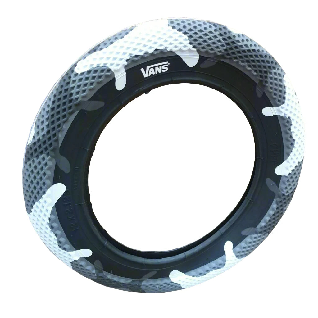 12 1 2 x 2.2 Cult BMX Vans Tire Gray Camo w Black SW BMXGuru C W Cycle