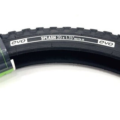 20x1.75 Evo Splash Comp 3 III tread  BMX Tire - Black - By Vee Rubber