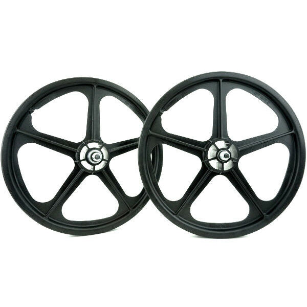 20" Skyway Tuff Wheel II BMX Mag Wheels - Pair - Black - USA Made