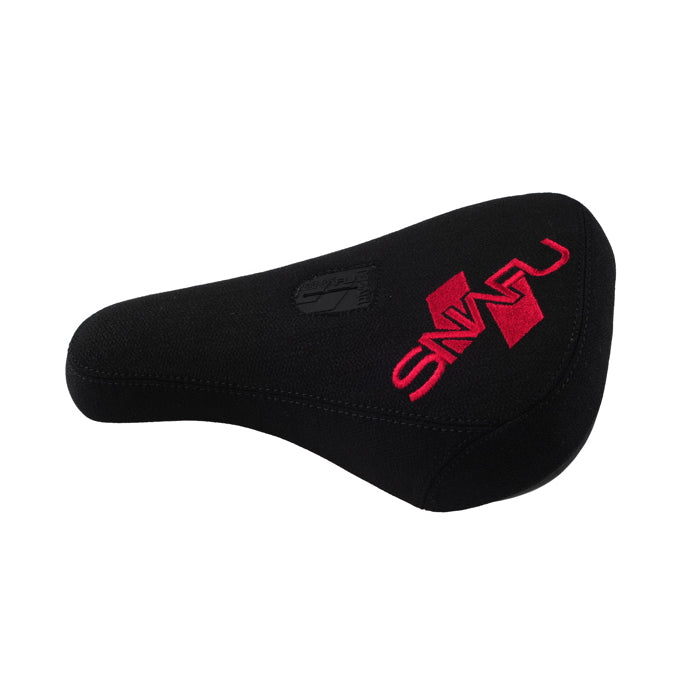 Snafu Fat Padded Pivotal BMX Seat - Black & Red