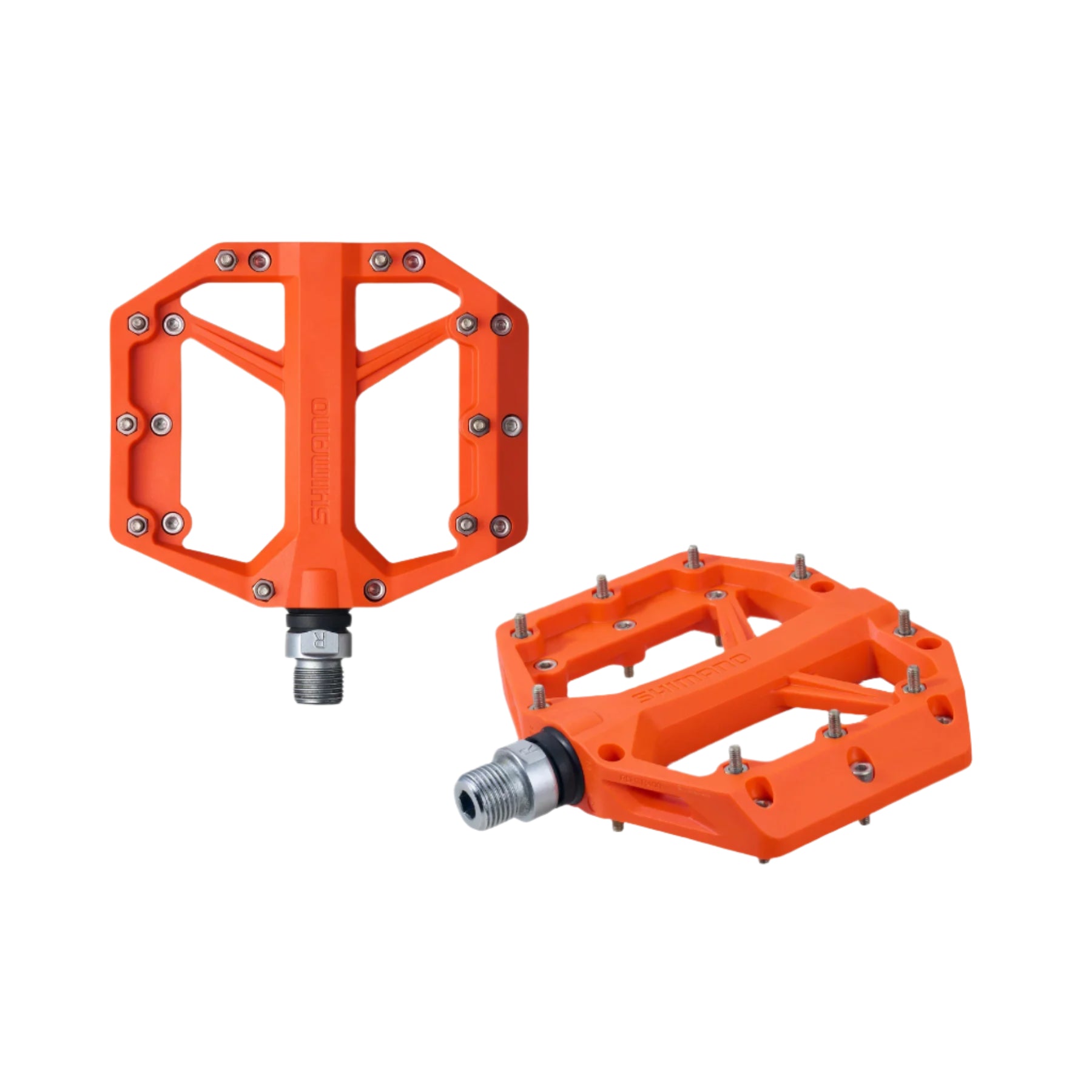 Shimano  PD-GR400 Composite Platform Pedals - Removable Pins - 9/16" - Orange
