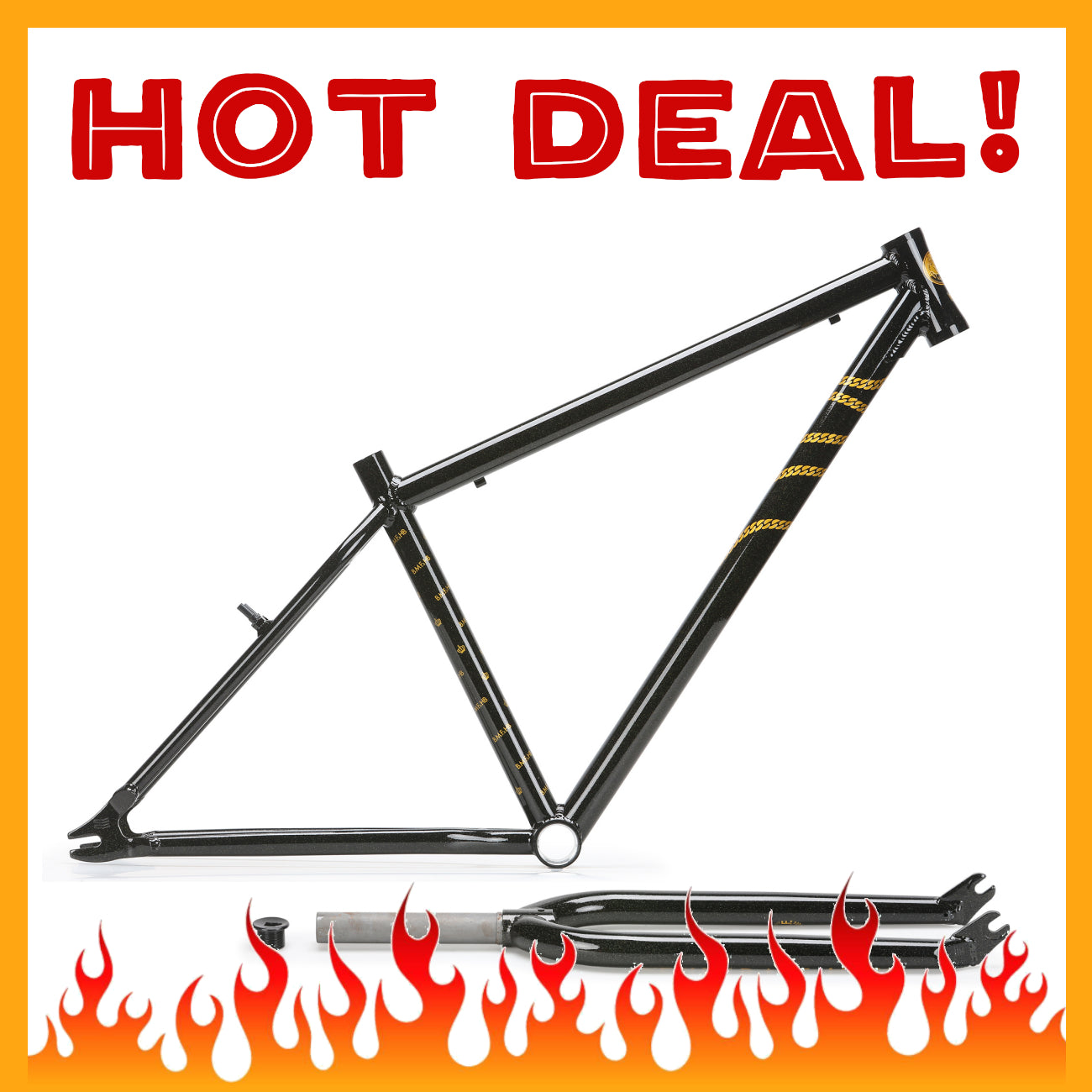 Haro B.M.F Frameset - 26" - Frame + Fork - Disco Black