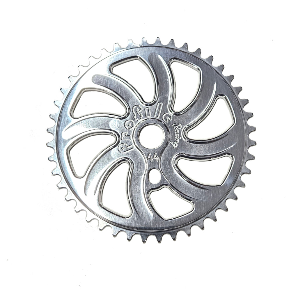 Profile 44t Whippit BMX Sprocket / Chainwheel - Polished - USA Made