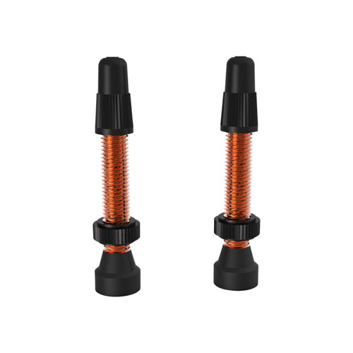 WTB Aluminum TCS Tubeless Presta Valve Stems - 34mm - Pair - Orange