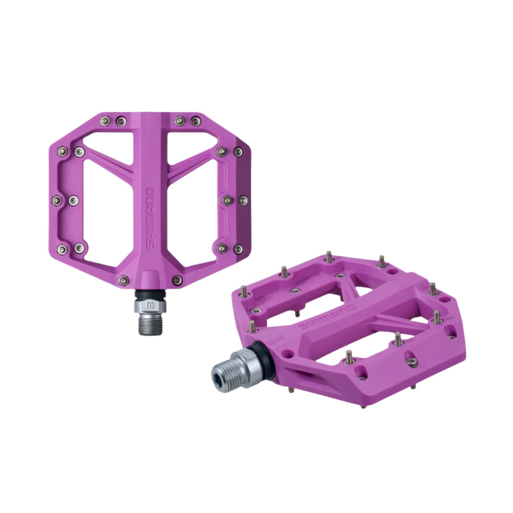 Shimano  PD-GR400 Composite Platform Pedals - Removable Pins - 9/16" - Purple