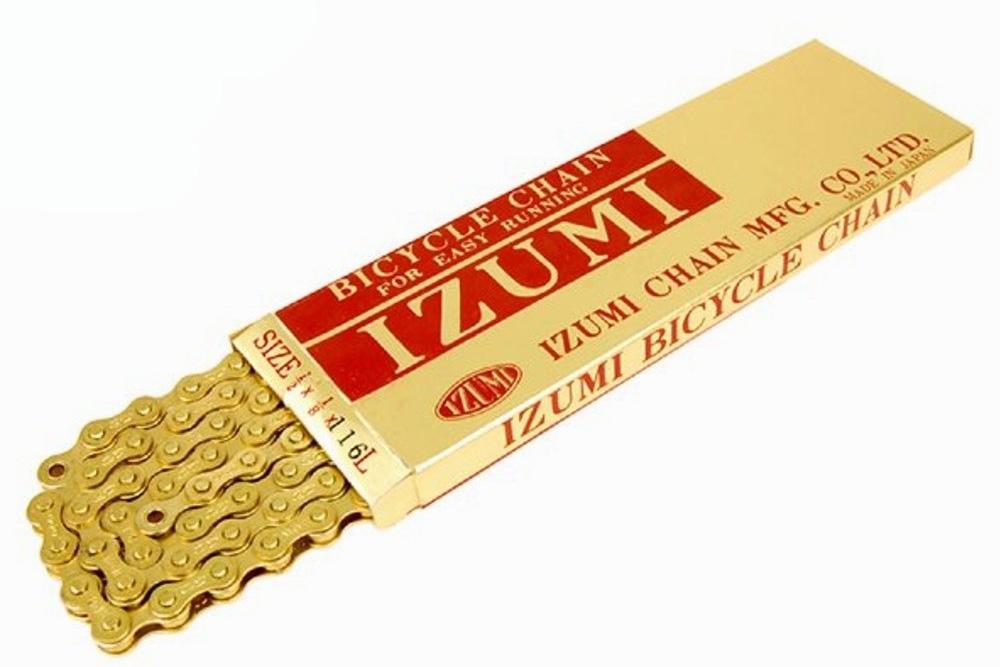 Izumi BMX Chain - 1/2"x1/8" - Gold - Made in Japan