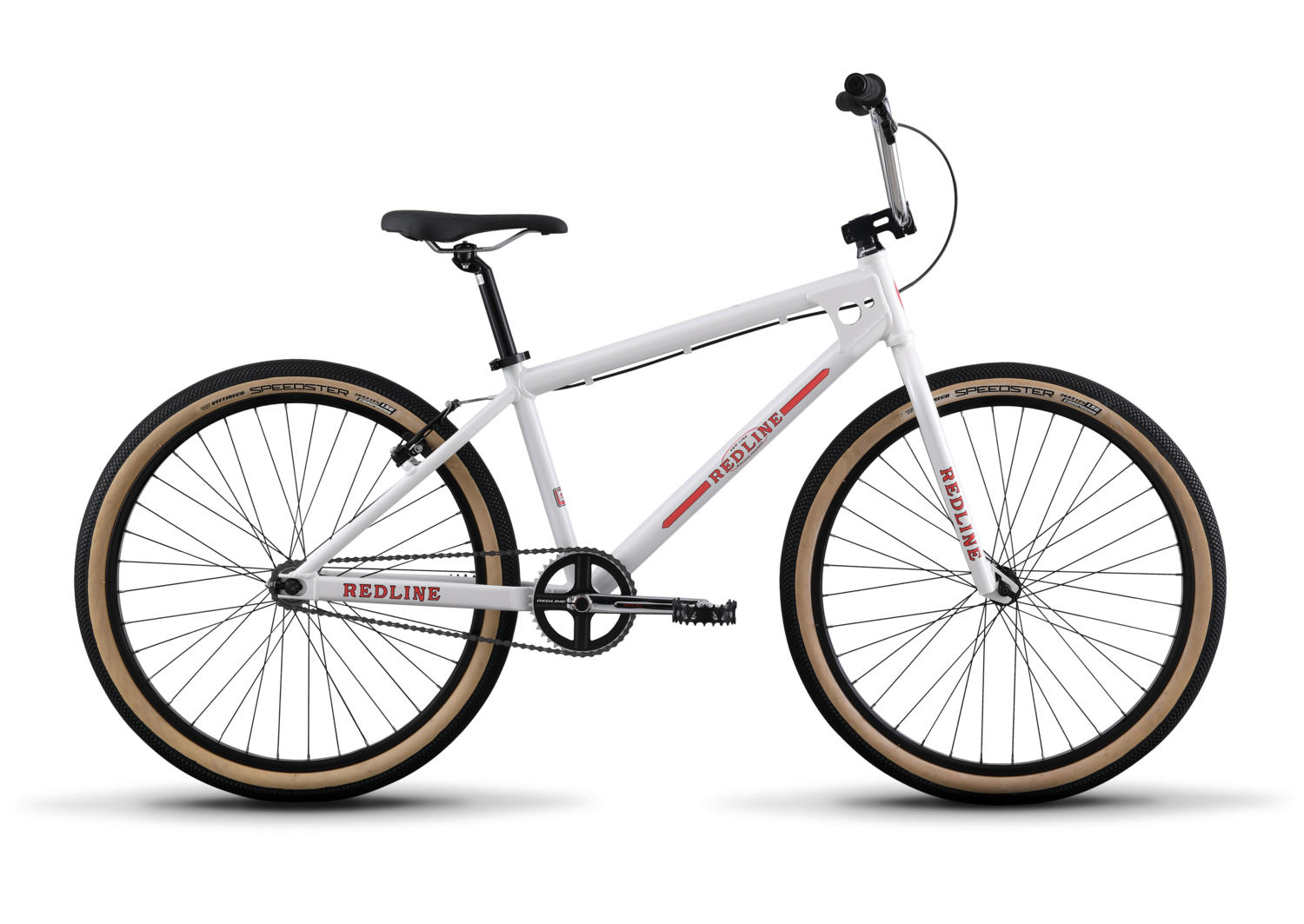 Redline SQB-26 Complete BMX Cruiser Bike - 22.2"TT - Pearl White