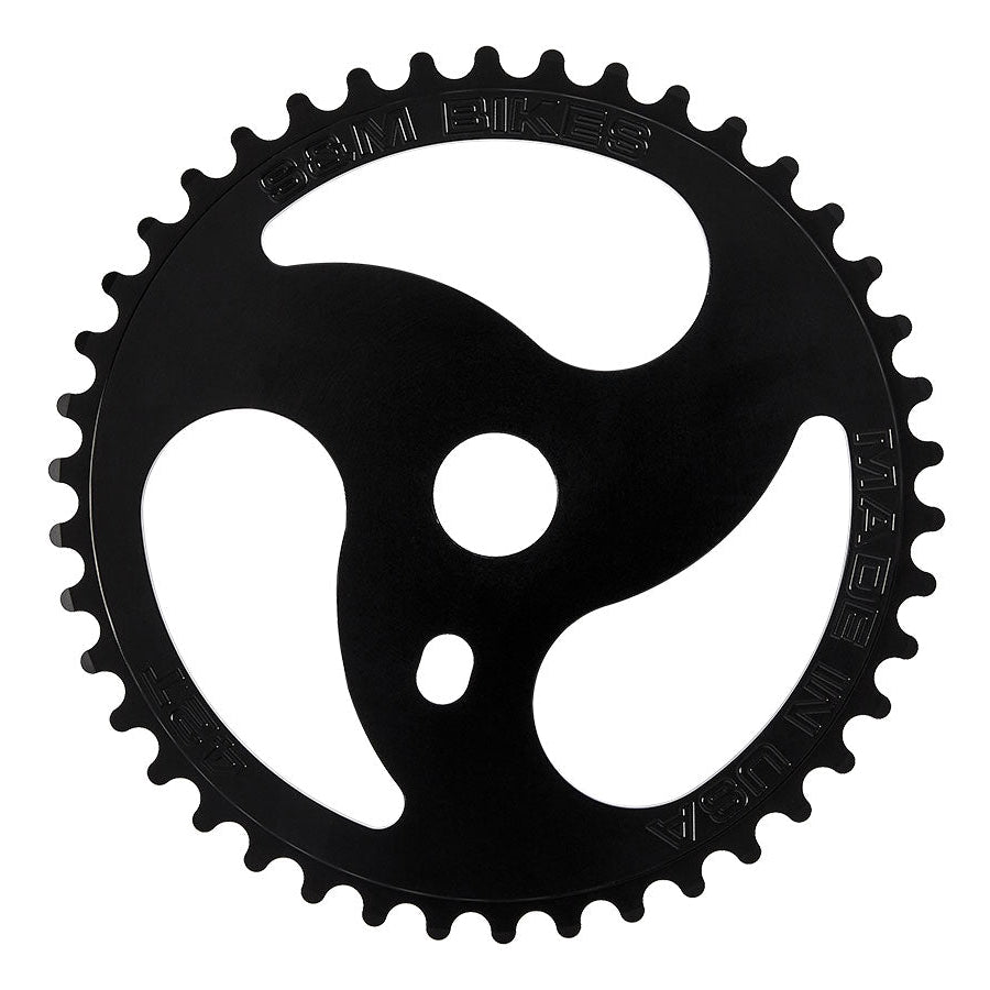 S&M 33t Chain Saw Aluminum BMX Sprocket - Black - USA Made
