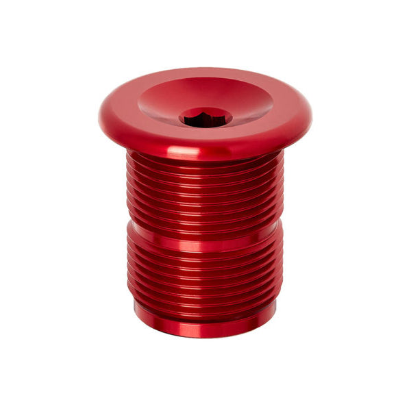 S&M BMX Alloy Top Cap - M24 x 1.5 Fork Compression Bolt - Red