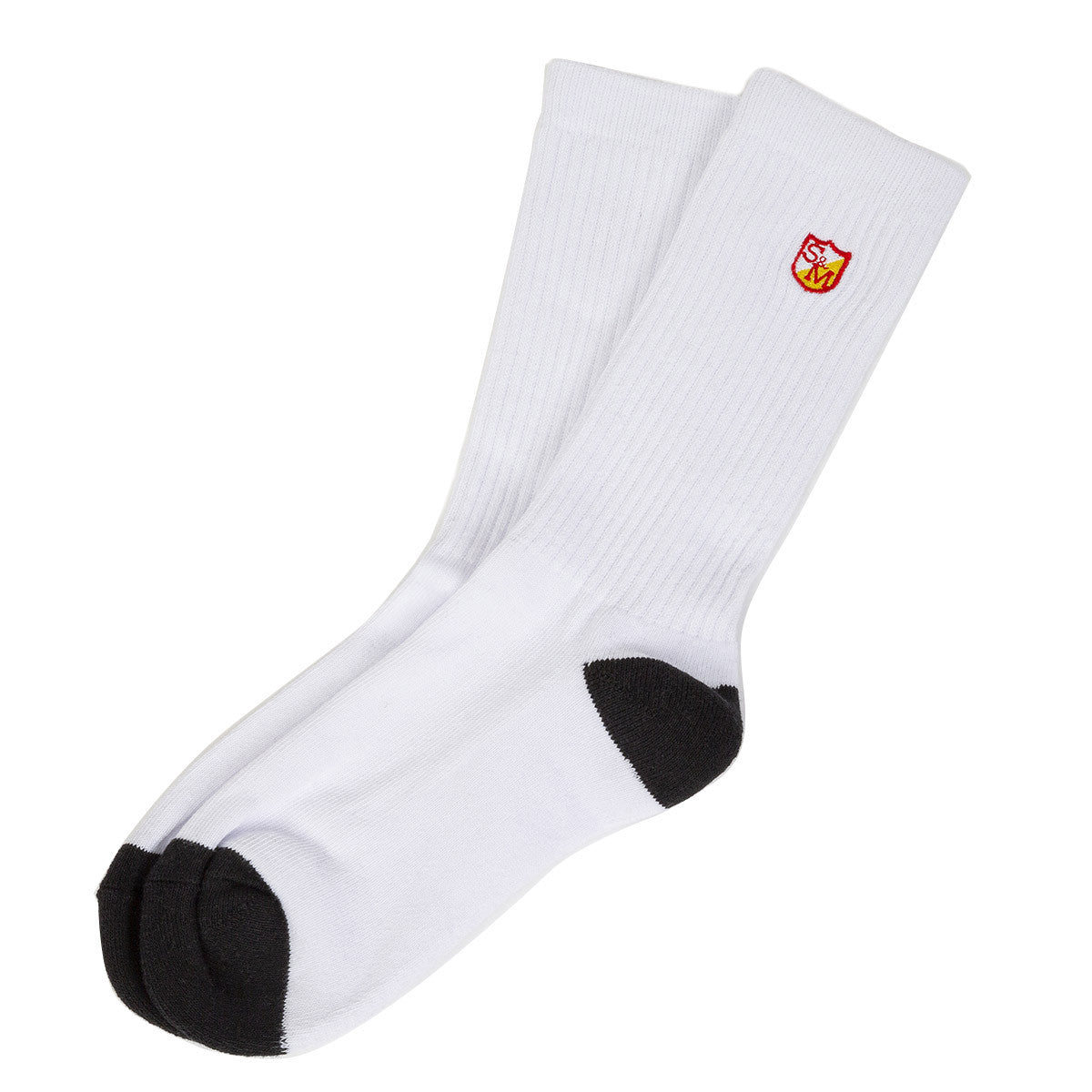 S&M Block BMX Socks - White