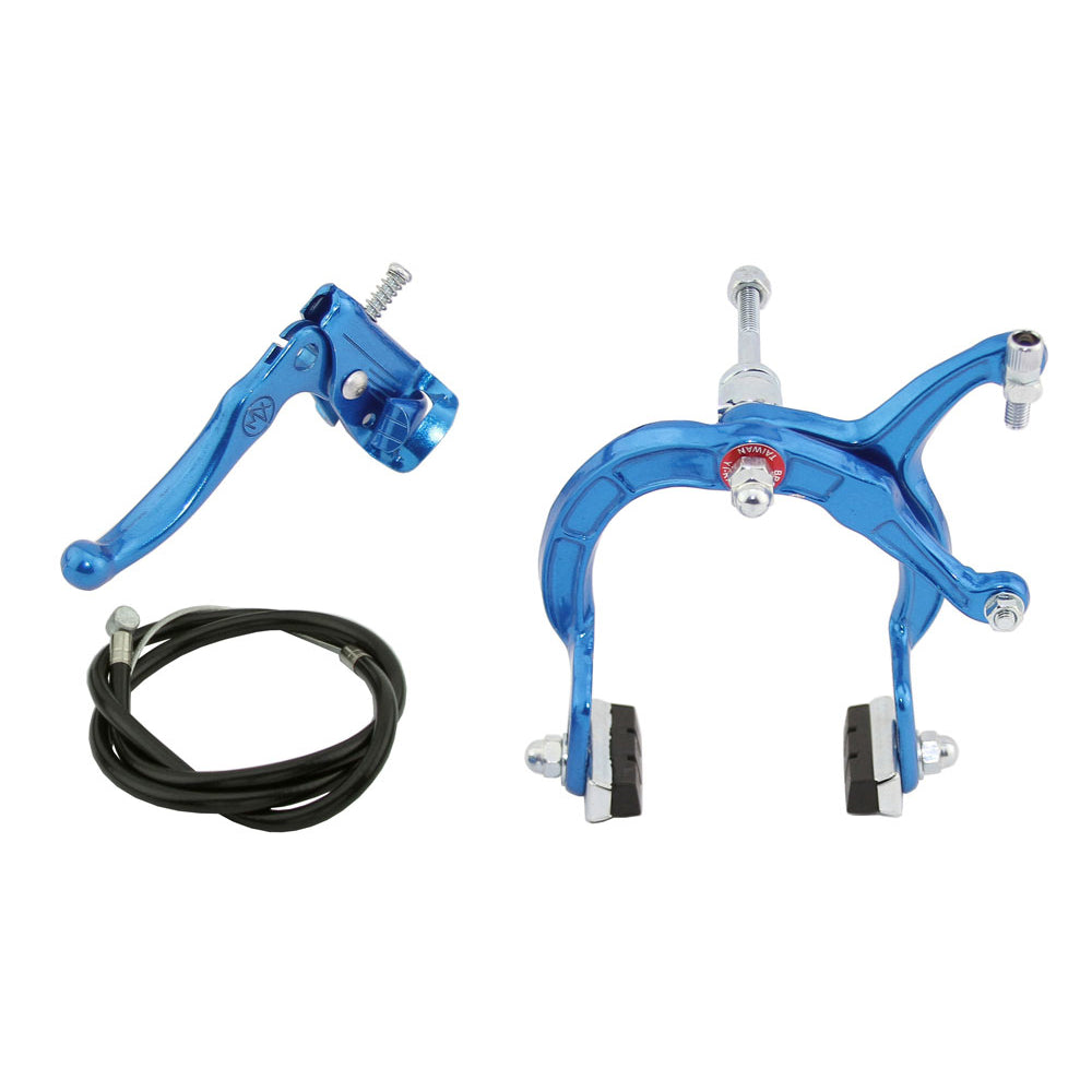 MX1000/Tech Style BMX Brake System Sidepull Front Blue w/ Black Cable