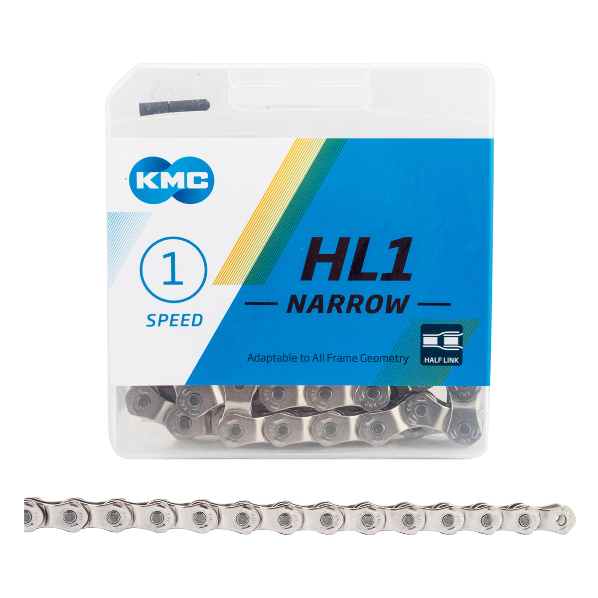 KMC HL1 Narrow Half-link Chain - 1/2"x3/32" - Silver