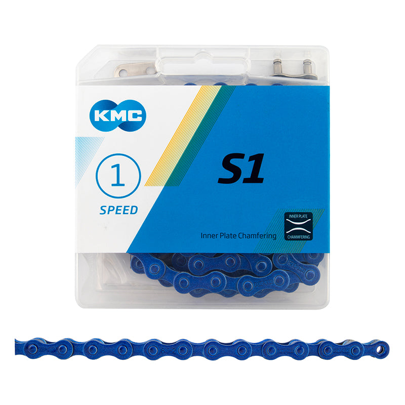 KMC S1 Chain - 1/2 x 1/8 x 112L - BMX / Fixie / Single Speed - Dark Blue