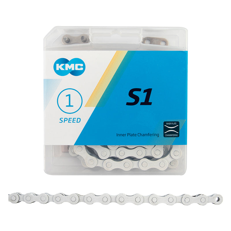 KMC S1 Chain - 1/2 x 1/8 x 112L - BMX / Fixie / Single Speed - White
