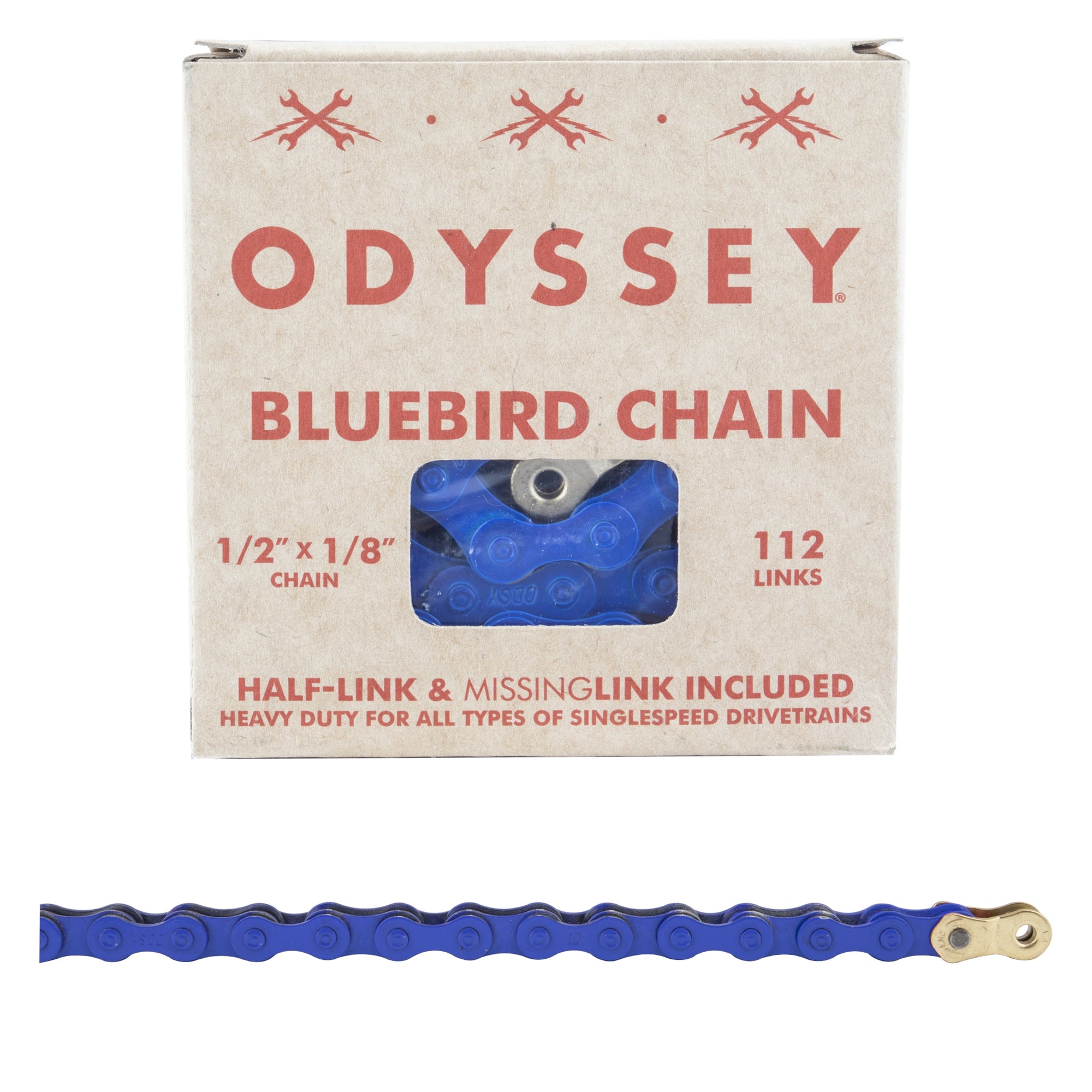 Odyssey Bluebird BMX Chain -  1/2x1/8x112L - Blue