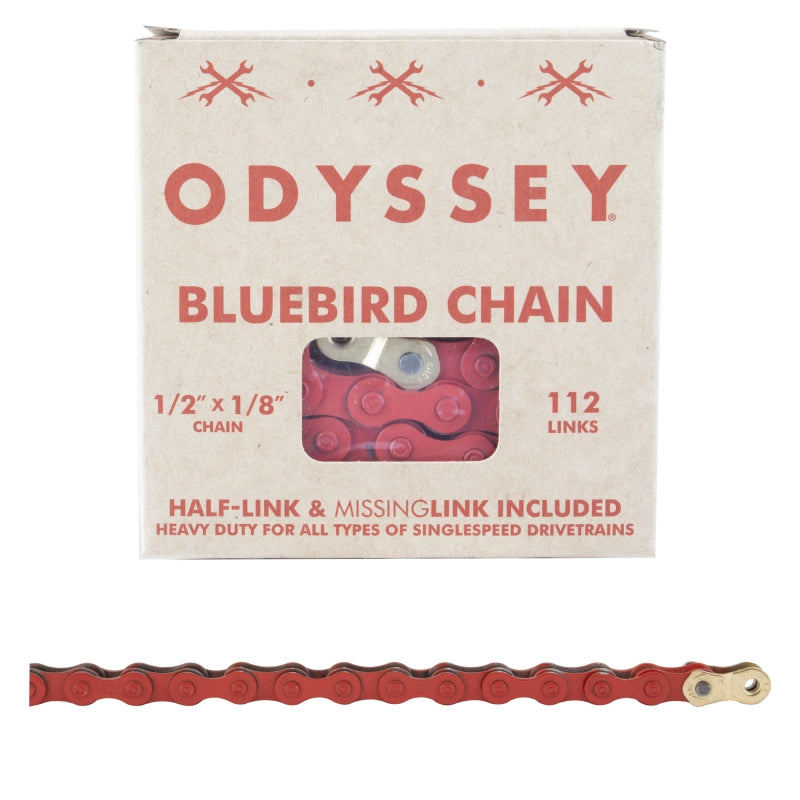 Odyssey Bluebird BMX Chain -  1/2x1/8x112L - Red