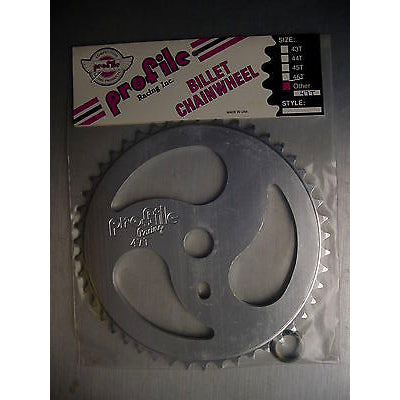 Profile 47t Ripsaw BMX Sprocket / Chainwheel - Silver - NOS - USA Made