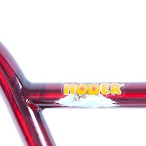 S&M Hoder Sky High 2pc BMX Handlebars - 9.5" - Trans Red - USA Made
