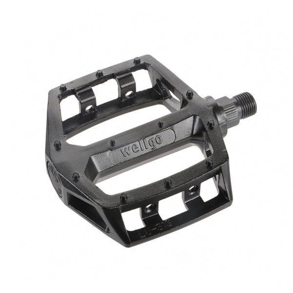 flat pedals wellgo Wellgo LU-313 Aluminum Pro Size Platform BMX Pedals - 9/16"