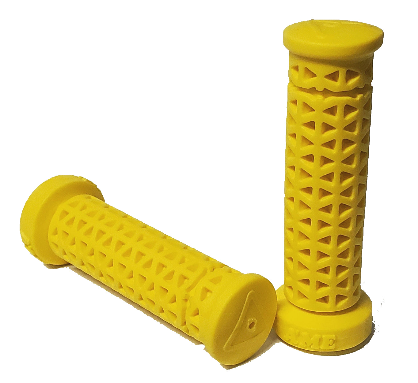 AME Zone Flangeless BMX Grips - Yellow - A'ME - USA Made