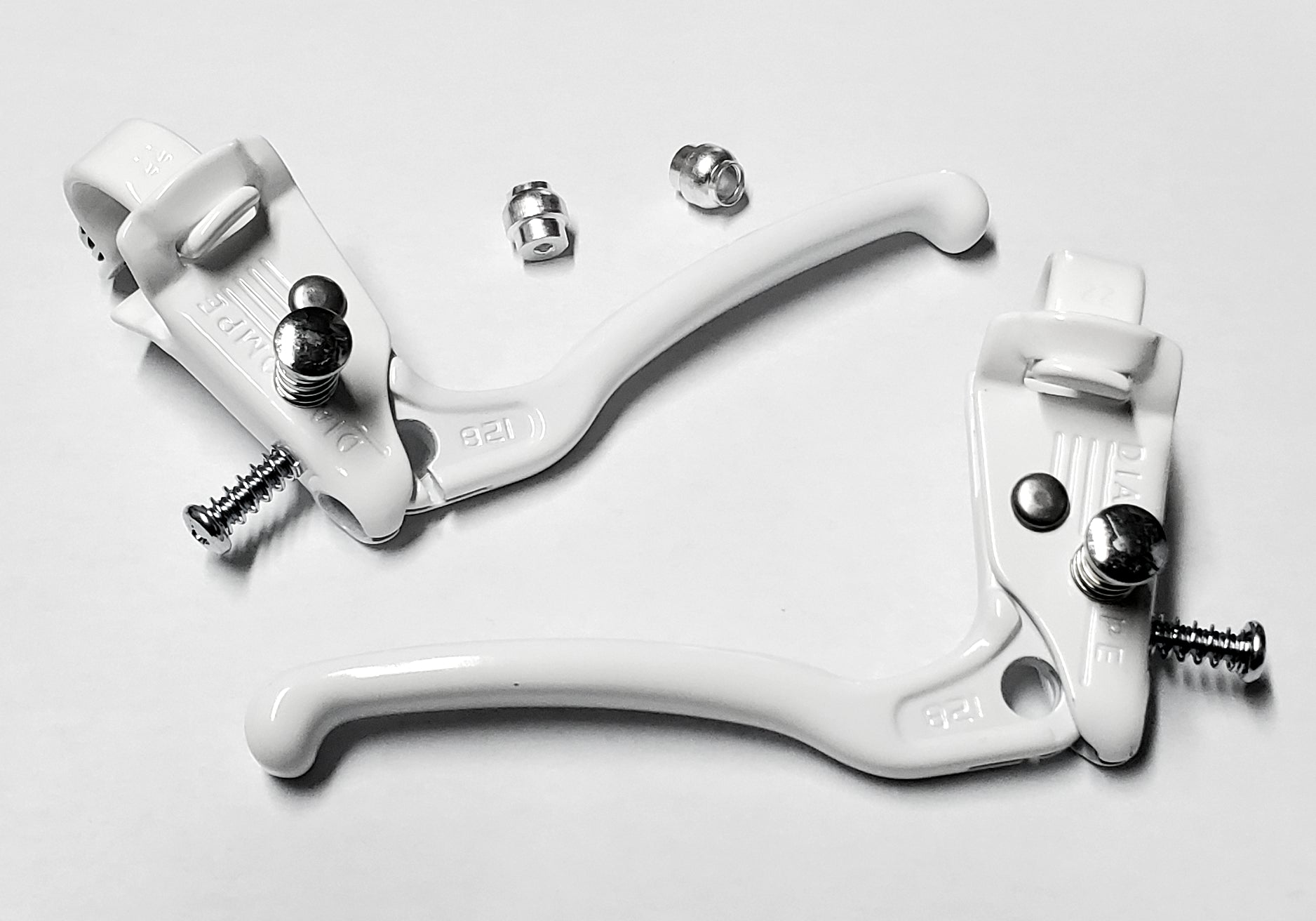 Dia Compe 128 Tech-6 Locking BMX Brake Lever - Pair - White