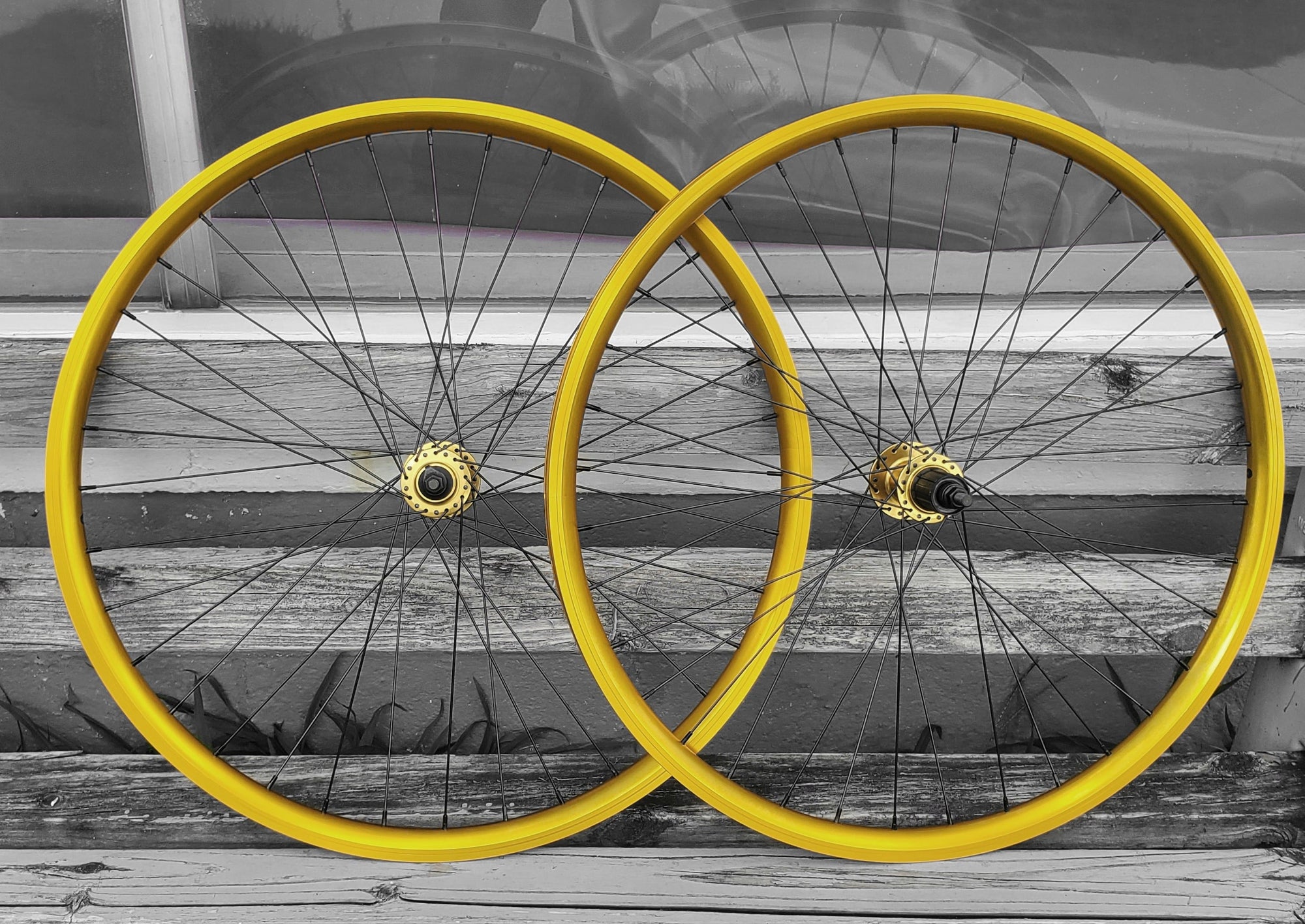 29" SE Racing Fast Ripper Wheelset - Pair - 36H - Double Wall - Gold