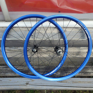 24" TNT M80X Freewheel BMX Wheelset - Pair - Blue