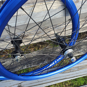 24" TNT M80X Freewheel BMX Wheelset - Pair - Blue