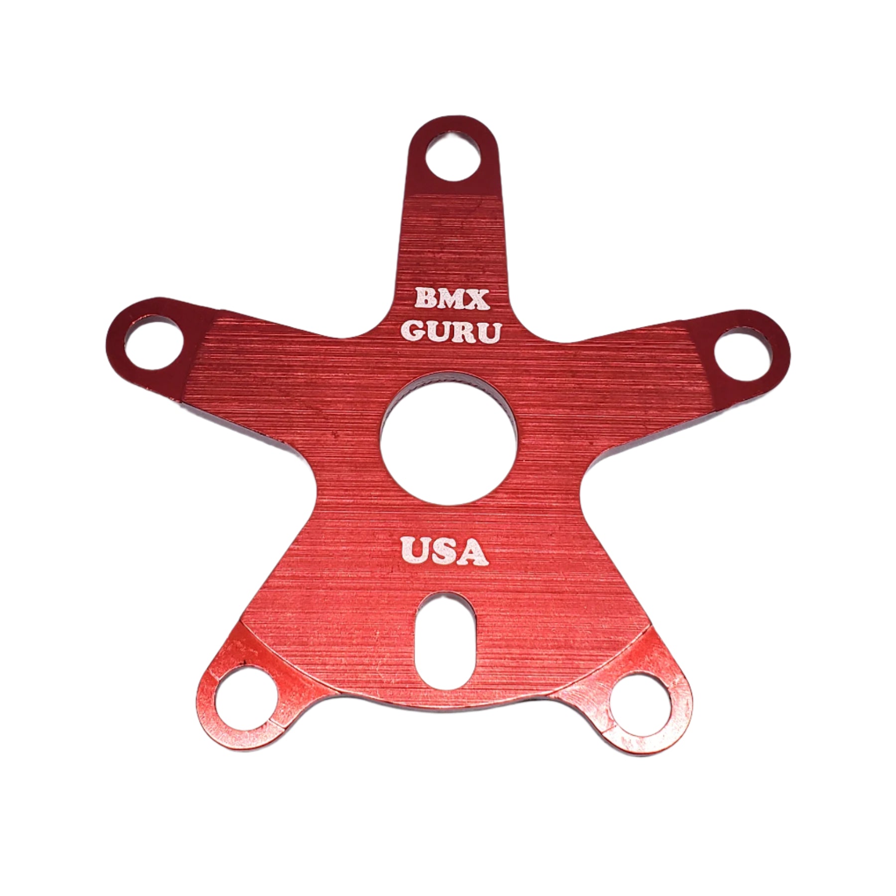 BMXGuru Aluminum BMX Spider - 110mm - Red - USA Made
