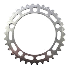 BMXGuru 34t BMX Chainring - Silver - 110mm 5-bolt - USA Made
